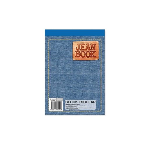 [18142] BLOCK JEAN BOOK CARTA CUADRICULADO NORMA